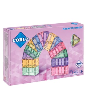 Coblo Magnetische bouwstenen pastel 100 delig