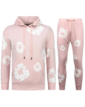 Top-Star Dik geweven trainingspak met bloemenprint all over print bloemenpak