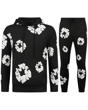 Top-Star Dik geweven trainingspak met bloemenprint all over print bloemenpak