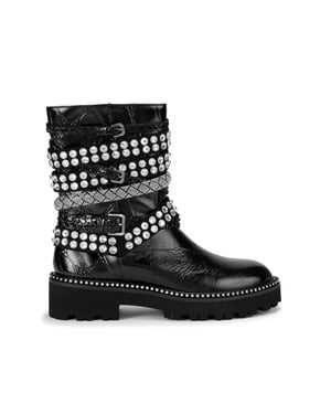 Kurt Geiger London Leather Multi Strap Flat Boots