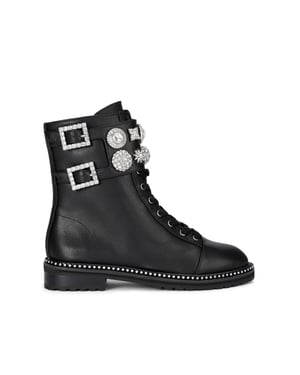 Kurt Geiger London Leather Stoop Combat Boots