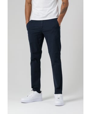 Navy Organic Cotton Blend Slim Fit Classic Chinos