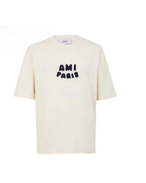 Ami Paris Men’s Logo T-Shirt in White