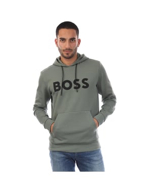 Men's Boss Soody Zone Sweatshirt in Green
