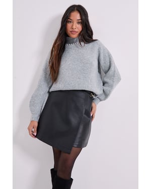 Petite Pearl neck Detail Jumper