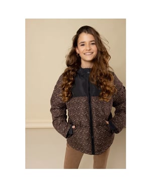 Looxs Revolution Bomber hooded winterjas panther voor meisjes in de kleur