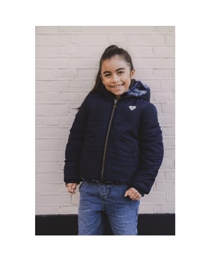 Looxs Revolution Reversibel winterjas imitatie bont voor meisjes in de kleur