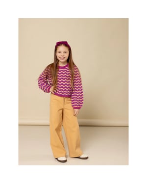 Looxs Revolution Gebreide trui fancy streep voor meisjes in de kleur