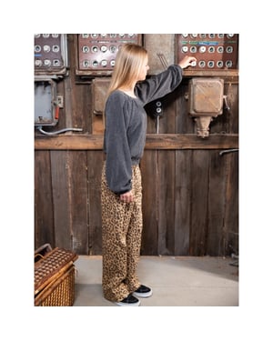 Looxs Revolution Katoenen baggy broek leopard voor meisjes in de kleur