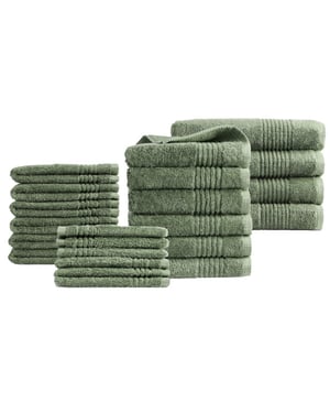 Phlox Handdoeken 22 delig set supreme oeko-tex made in green 600 g/m2 zacht