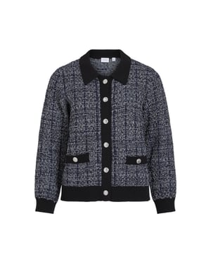 Vila Visiloa ls o-neck knit cardigan navy