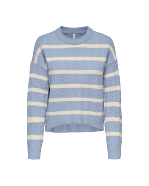 Only Onlkatia ls cable o-neck pullover cc knt dessin