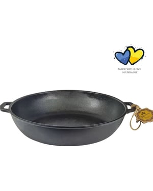 Maysternya Gietijzeren barbecuepan ø 32 x 6 cm zwart