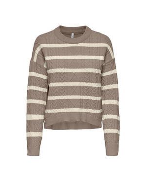 Only Onlkatia ls cable o-neck pullover cc knt dessin