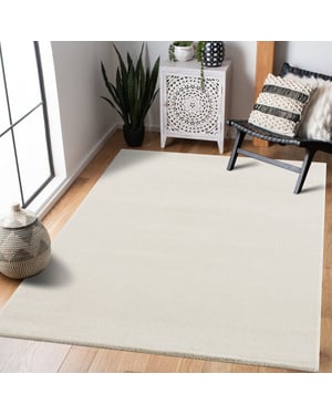 Muratap Uni effen laagpolig vloerkleed modern 250x250 cm vierkant