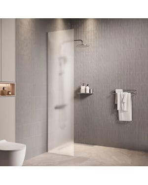 Badplaats Douchewand florida 40 x 200 cm chroom – inloopdouche 8 mm met