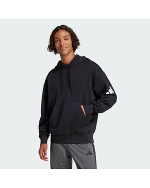 Essentials Loose-Fit 3 Bar Logo French Terry Hoodie