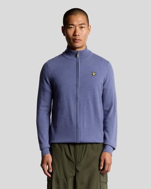 Lyle & Scott Lambswoolblandning Ziptröja - Grå