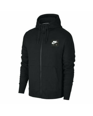 Nike Black Patch Mens Zip Up Fleece Hoodie