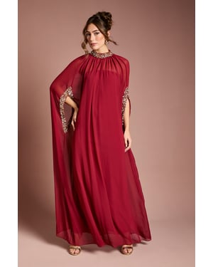 Coast Muse Chiffon Cape Dress