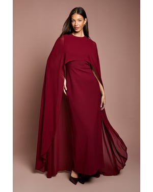 Cape Sleeve Maxi Dress