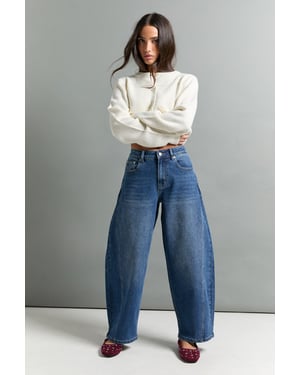The Petite Mid Waist Barrel Jean