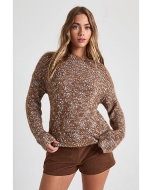 Textured Knit Oversized Jumper