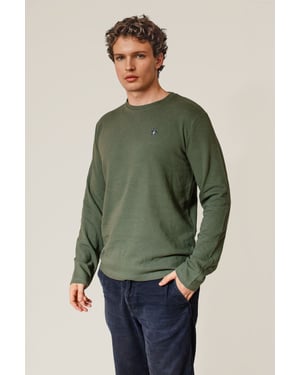 Crew Neck Textured Top