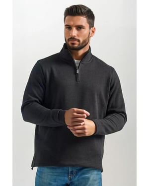 Zip Neck Fleece Sweater