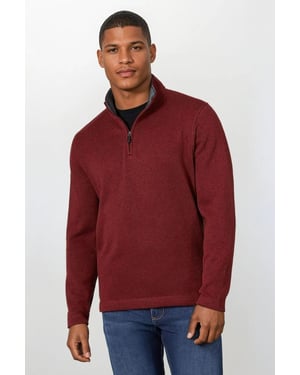 Zip Neck Fleece Sweater