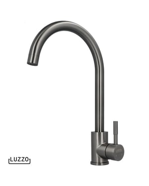 Luzzo ® lesina keuken mengkraan gun metal – hoog model ronde uitloop 100%