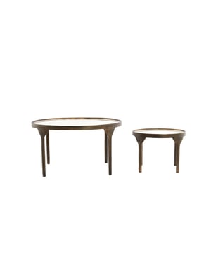 Light & Living salontafel eli Ø85x42 cm - set van 2