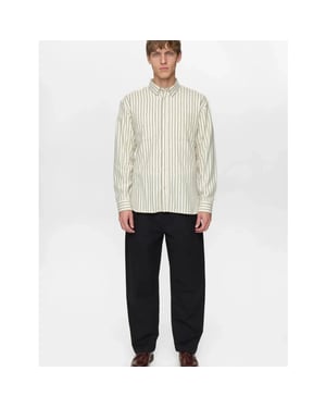 Anerkjendt 902178 aklasse stripe l/s shirt 9503 tofu