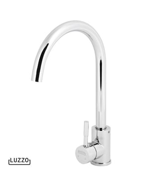 Luzzo ® lesina keuken­ mengkraan chroom – hoog model ronde uitloop 100%