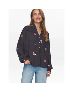 Nümph Nutekna shirt 706126 obsidian