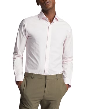 Slim Fit Poplin Single Cuff Cutaway Collar Shirt