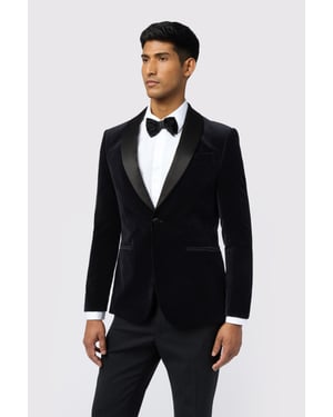 Slim Fit Velvet Jacket