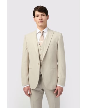 Tailored Fit Stone Linen Jacket