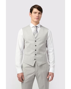 Slim Fit Italian Grey Twill Waistcoat