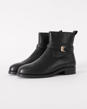 TH Buckle Booties in Black