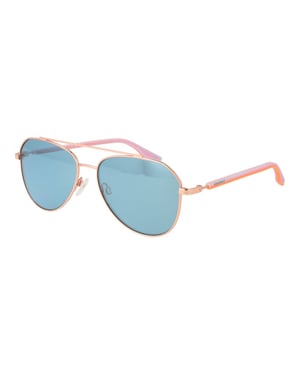 Rose Gold Rubber Sunglasses