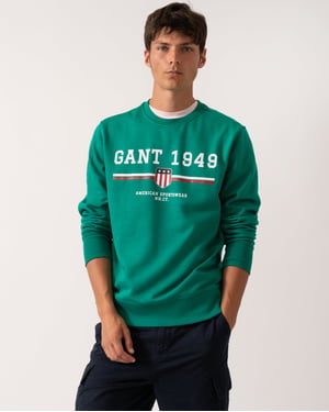 1949 1949 Graphic Crew Neck Sweatshirt Sweatshirt in Dark Green