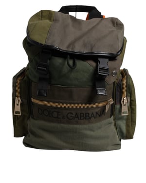 Militaire Groene Patchwork Reisrugzak