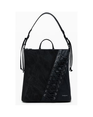 Desigual Zwarte Polyethyleen Dames Rugzak