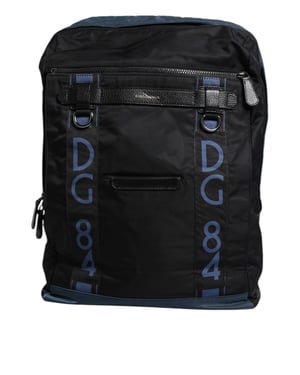 Zwarte Nylon DG Logo Schoolrugzak