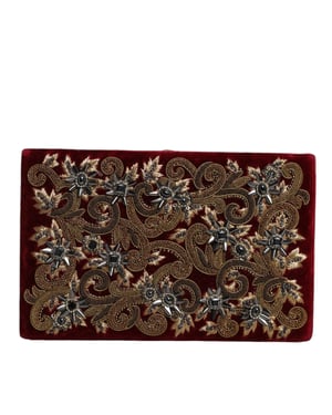 Rode Fluwelen Gouden Hoes Clutch Avondfeest Handtas