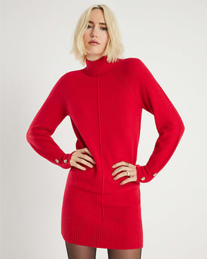 River Island Womens Jumper Dress Red Cosy