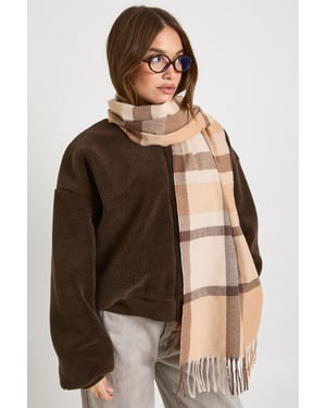 Check Lightweight Blanket Scarf