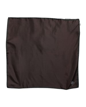 Bruine DG Crown Zijde Vierkante Mannen Foulard Sjaal