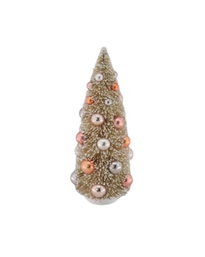 House Vitamin Christmas decoration christmas tree with colored balls sisal/polysterene -